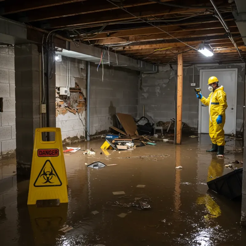 Flooded Basement Electrical Hazard in Archer County, TX Property